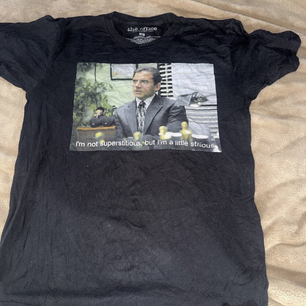 The Office T-Shirt I'm Not Superstitious, But I'm a Little Stitious Adult Medium